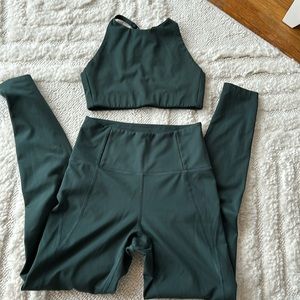 Girlfriend collective leggings and halter set
